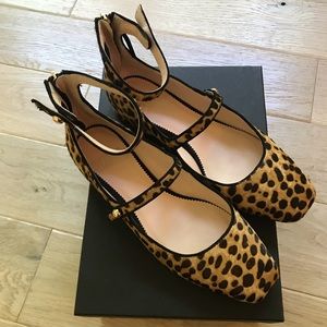 JCrew Calfhair Sally Ballet Flat in Sahara Brown